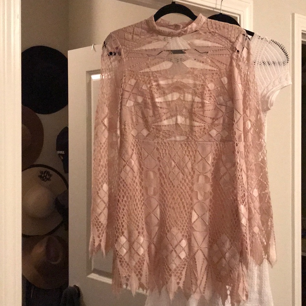 Free People Blush and Cream Dress